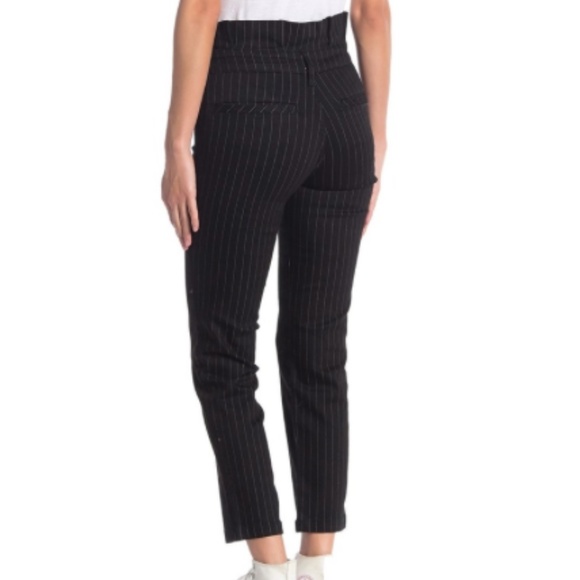 Free People Women's Montella Pinstripe Crop Skinny Pants NWT - Picture 2 of 11